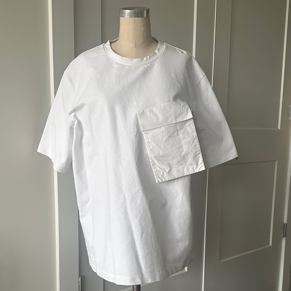 COS Men's White T-Shirt with Pocket